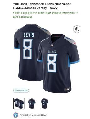 Will Levis Tennessee Titans Nike Vapor F.U.S.E. Limited Jersey - Navy